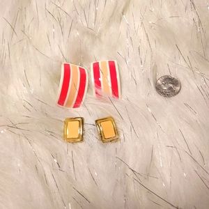 2 pairs of vintage 80s earrings
